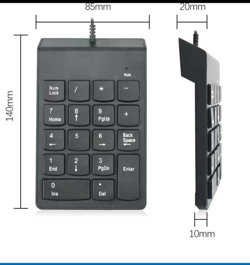 Generic Numeric Keypad - USB Connection / Black