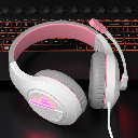 Meetion MT-HP021 Gaming Headset - 3.5mm Audio / USB RGB / White + Orange