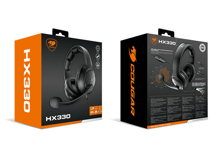 Cougar HX330 Pro Gaming Headset RGB - 3.5mm / Black