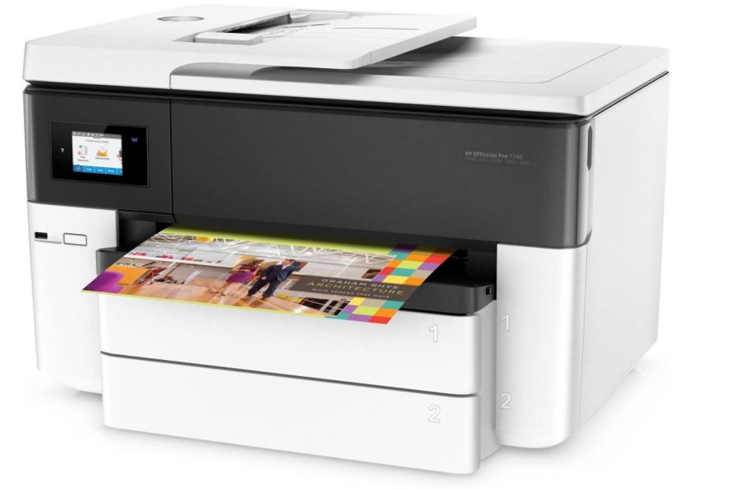 HP OfficeJet PRO 7740 - Multifunctional Printer / Wide Up To 11X17 / USB / RJ-45 / WIFI / White