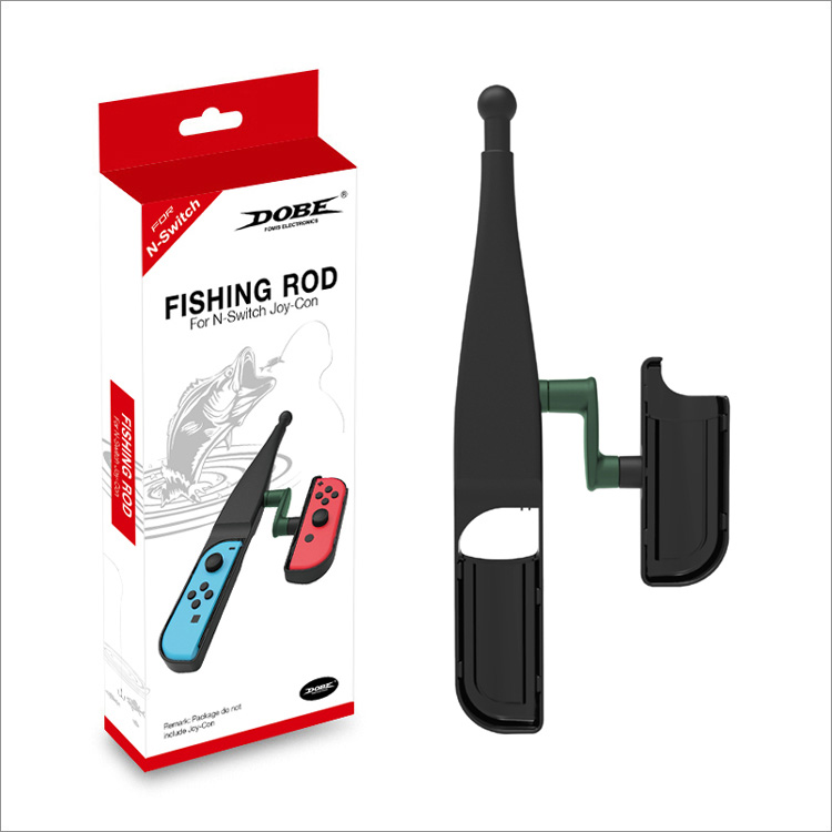 Dobe TNS-1883 Fishing Rod Controller Accessorie for Joy-Con - Black