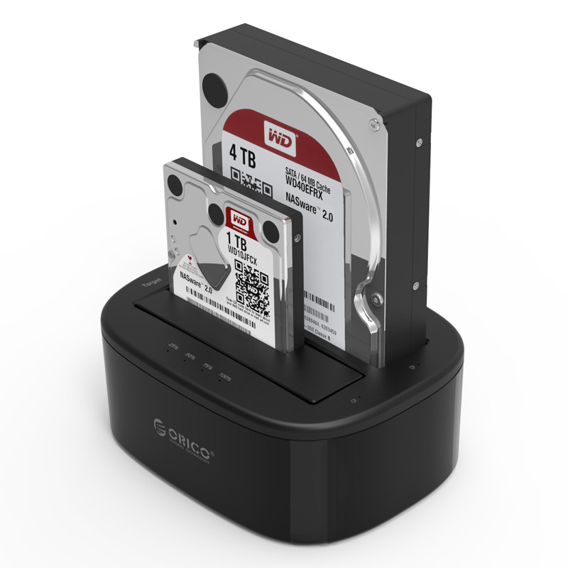 ORICO 6228US3-C 2-Bay Offline Clone Hard Drive Dock - 3.5&quot; &amp; 2.5&quot; / USB3.0 / Black