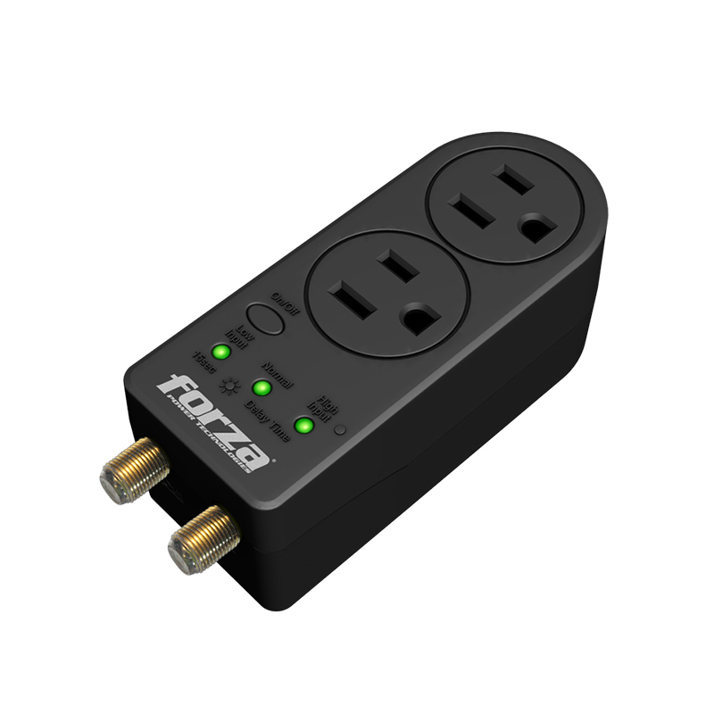 Forza voltage protector 2 outputs FVP-0200 / 300J / 120V / NEMA / Black