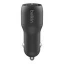 Belkin CCB001BTBK Boost Charge - Auto Charge / Double USB-A / 24W / Black