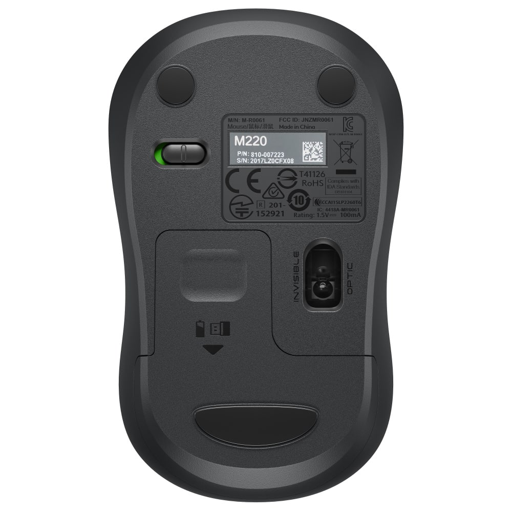 Logitech 910-006127 - Wireless Mouse M220 / 2.4GHz / Graphite