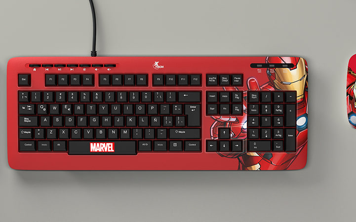Xtech Marvel Irom Man USB Keyboard- Avenger Edition 
