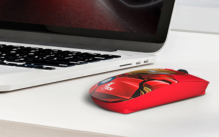 Xtech Marvel Iron Man - Mouse / USB / Especial Edition / Red