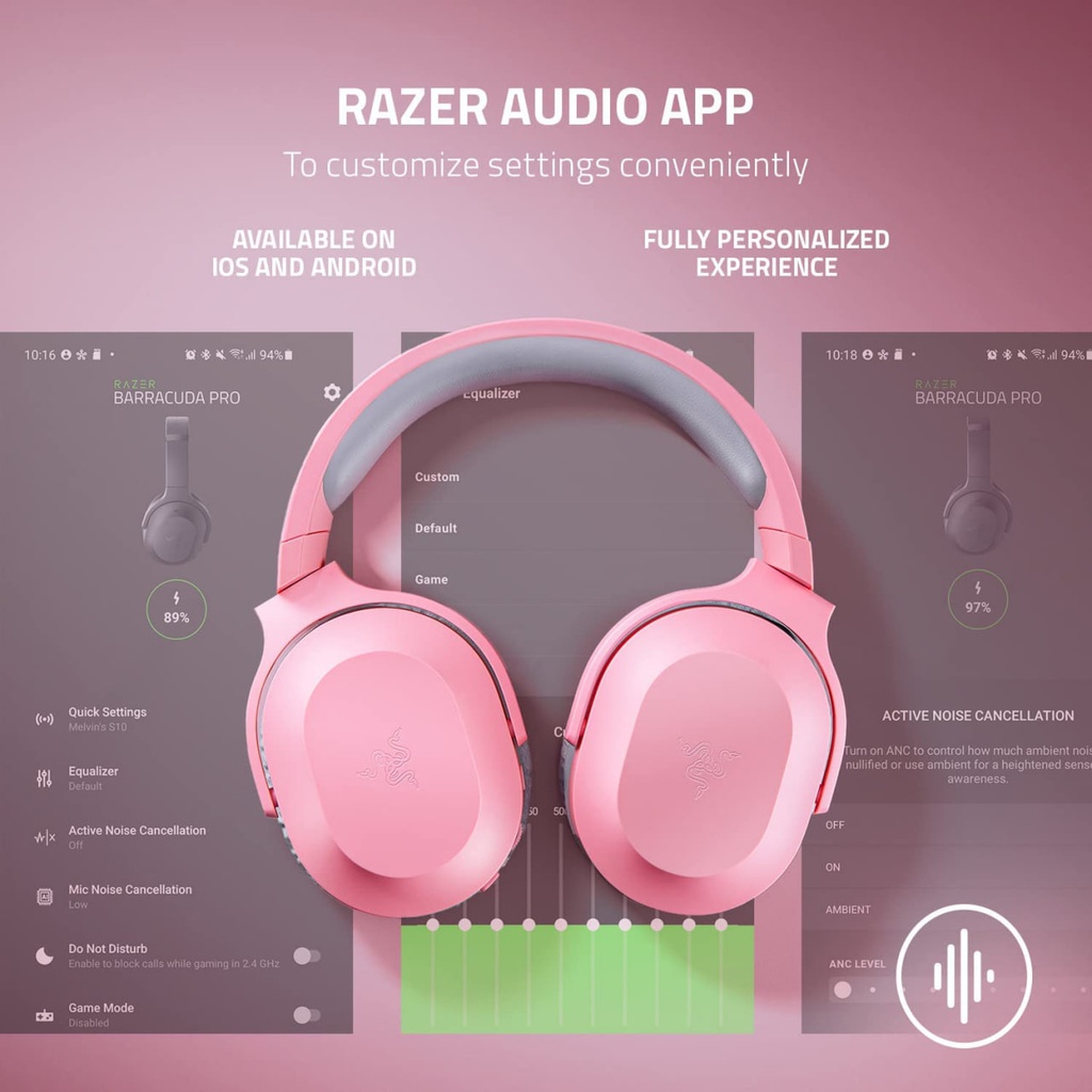 Razer Barracuda X - Gaming Headset with Microphone / USB / Pink