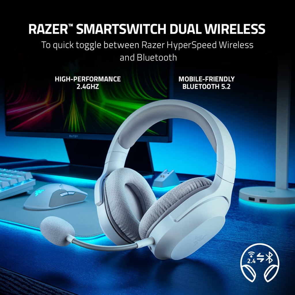 Razer Barracuda X - Gaming Wireless Headset / USB / White