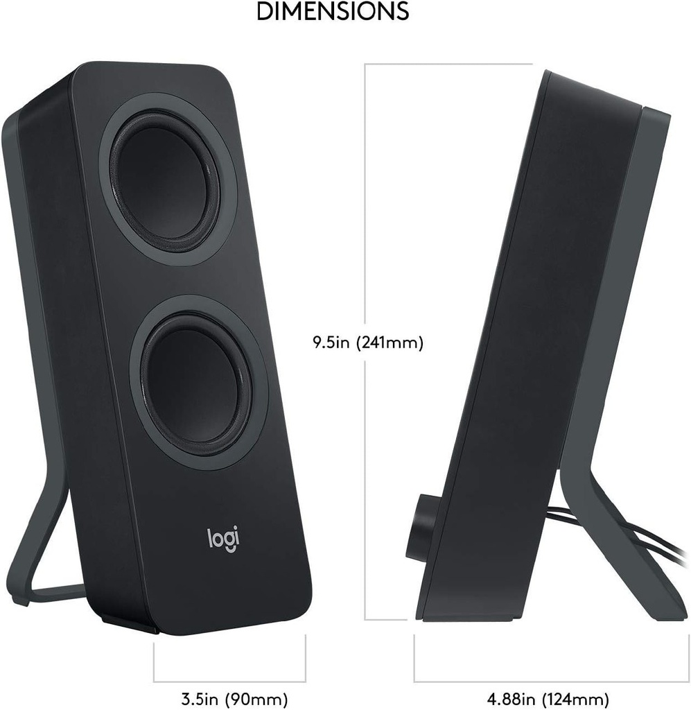 Logitech Z207 - Stereo Speakers / Bluetooth / 3.5mm / Black 