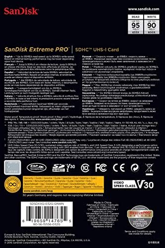 SanDisk Extreme Pro SDHC - Tarjeta de Memoria  de 32GB / SDHC UHS-I / Class 10 
