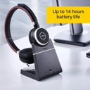 Jabra Evolve2 65 MS Mono - Headset / On-Ear / Noise Cancelling / 14 Hour Battery Life / For Laptop - PC - Smartphone - Tablet / Black