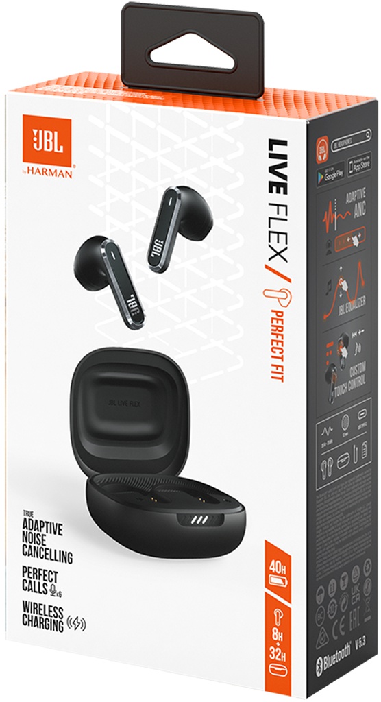 JBL LIVE Flex - Bluetooth / Wireless / Pure Bass / 30h Bateria / Negro