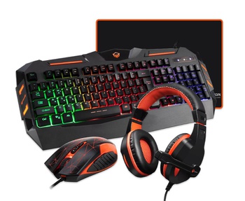 [MET-GAM-ACC-C500-BK-420] Meetion C500 Combo Gamer - Auriculares, Mouse, Teclado, Mouse Pad / Negro