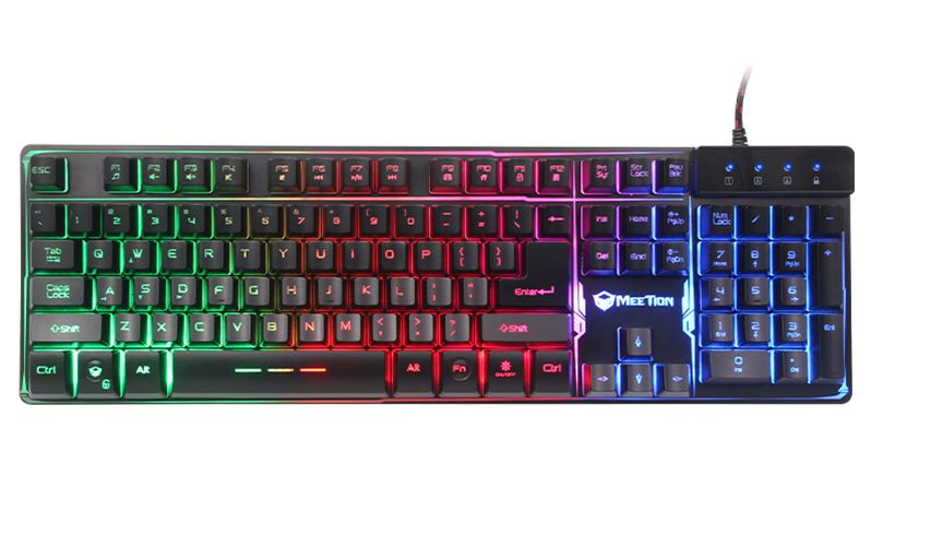 Meetion K9300 Teclado Backlit de Gaming - USB / Rainbow LED / Black