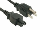 Generic Cable de Poder para PC tipo trebol - 1.5m / Negro