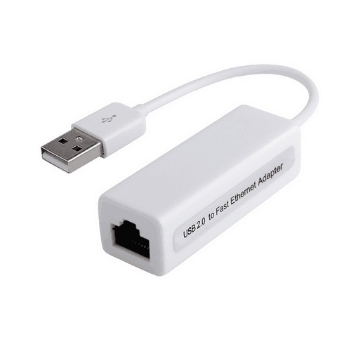 Generic USB2.0 Male to RJ45 10/100Mbps Network Adapter - White