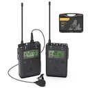 Maono  AU-WM730 - Wireless Microphone System with Low Cut / 48 Channels / Black