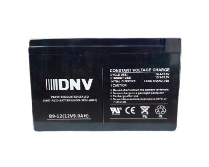 DNV B9-12 12V 9.0Ah Sealed Lead-Acid Battery - Black