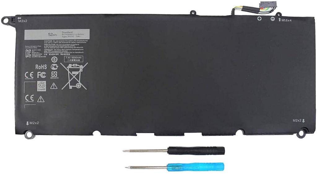 Genérico JD25G Bateria de Reemplazo para Dell XPS 13 - 7.4VDC, 52Wh