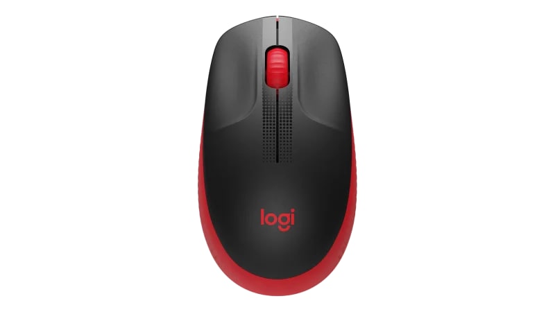 Logitech M190 Ratón Inalámbrico / 2.4GHz / Rojo