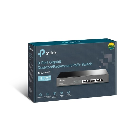 TP-Link SG1008MP Switch - 8-Puertos / 10/100/1000Mbps / PoE