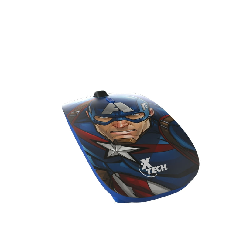 Xtech Marvel Captain America Wireless Mouse / USB / Especial Edition / Blue