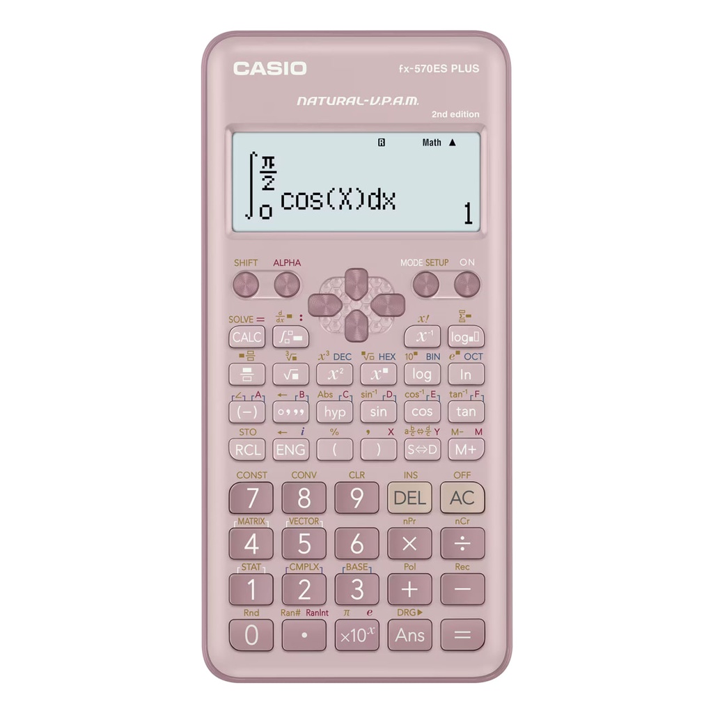 Casio Fx-570ES Plus 2da Ediciòn - Calculadora Científica / 417 Funciones/ Rosado