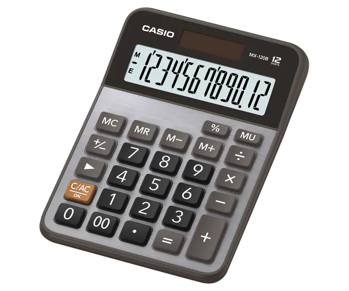 Casio MX-120B - Calculadora / 12 Dígitos / Negro