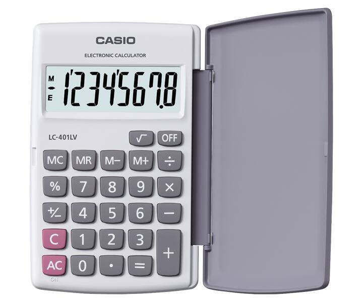 Casio LC-401LV - Calculadora de Bolsillo / 8 Dígitos / White