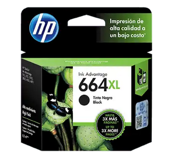 [HPE-PRT-INK/TON-F6V31AL-BK-320] HP 664XL Negra Cartucho de Tinta  