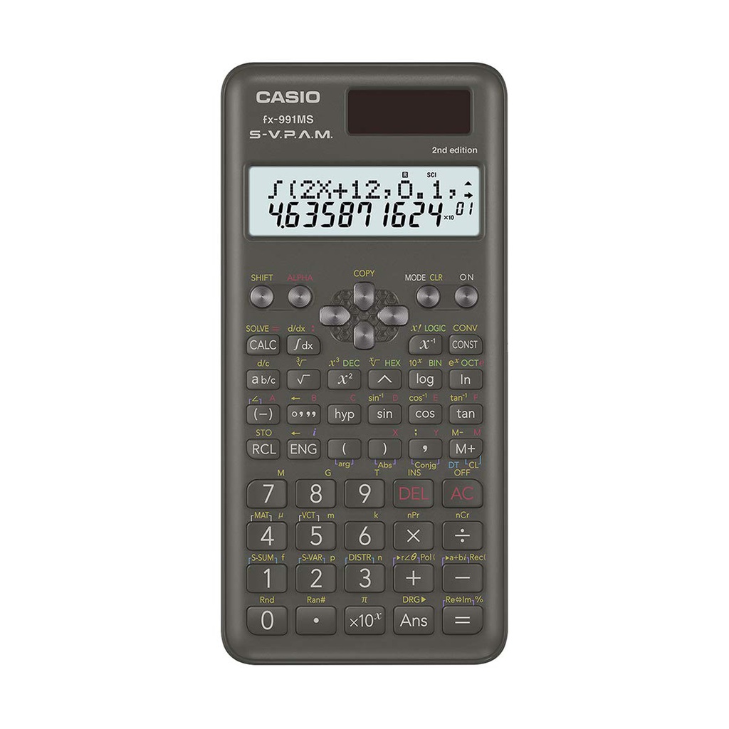 Casio Fx-991MS Calculadora Cientifica / 401 Funciones / Negro