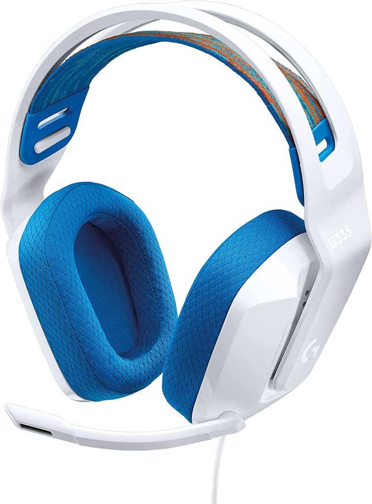 Logitech G335 Auriculares estéreo con Micrófono para Juegos - 3.5mm / Blanco