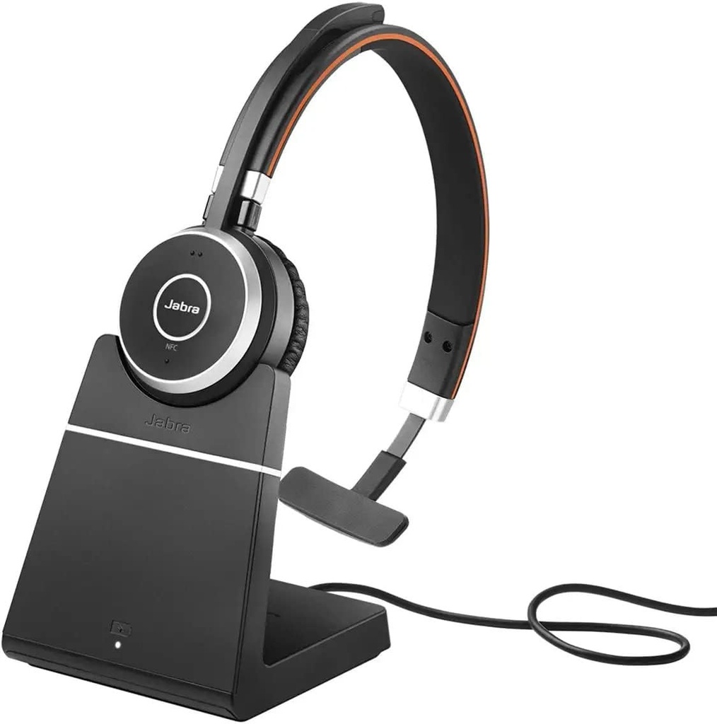 Jabra Evolve2 65 MS Mono - Headset / On-Ear / Noise Cancelling / 14 Hour Battery Life / For Laptop - PC - Smartphone - Tablet / Wireless / Black