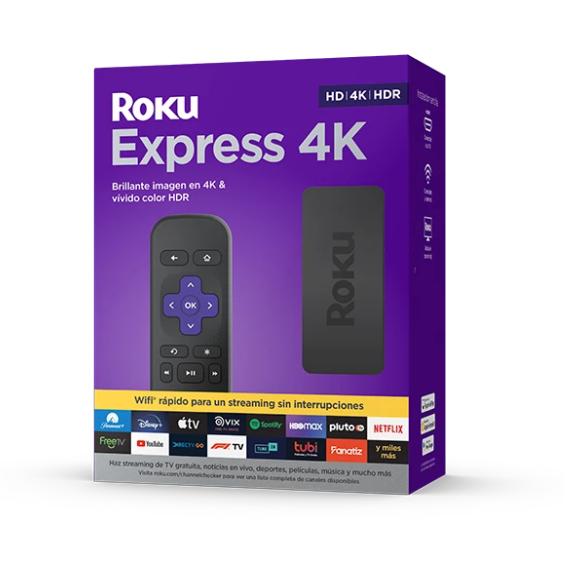 Roku Express 4K+ /Control Remoto / Streaming / HDR / Negro 