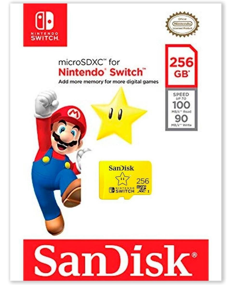 SanDisk SDSQXAO-256G-GNCZN - Tarjeta microSDXC / 256GB / licencia para Nintendo Switch