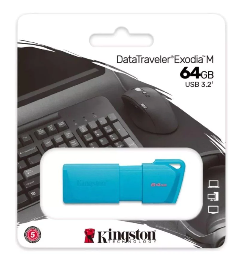 Kingston Exodia M DT 64GB Memoria USB3.2 Flash / Aqua Blue