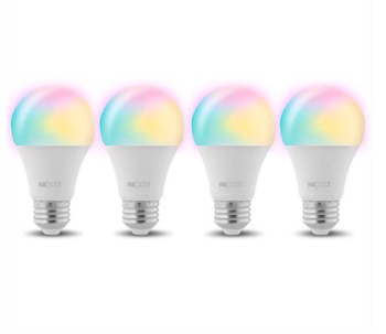 [NEX-SMD-ACC-NHBC1104PK-WH-320] Nexxt NHB-C1104PK - Smart LED Bulb / 4PK / RGB / Wifi / 110V / White