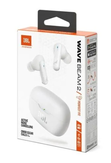JBL Vibe Beam2 Wireless Earbuds - Blanco