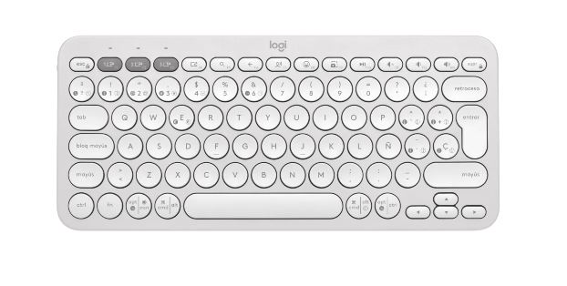Logitech K380s Pebble Keys 2 - Wireless Keyboard / Bluetooth / Spanish / Blanco