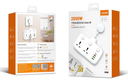 LDNIO SC2413 Power Strip 2 Outlets +1USB-C+2USB-A 