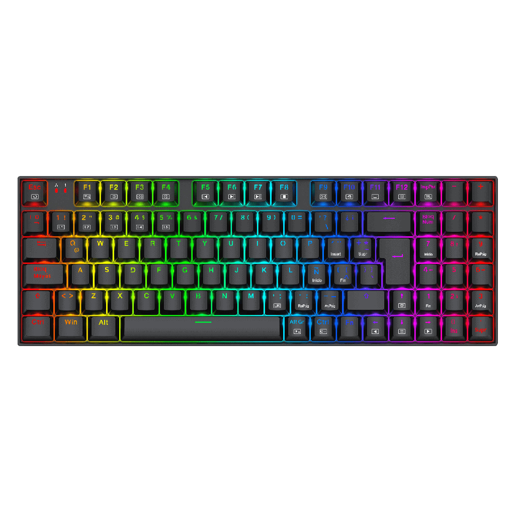 REDRAGON ZIGGS Hot-Swappable Teclado Mecánico Gaming RGB - Negro