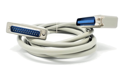 [CAB-COM-ZOE-WL31-WH-126] ZOECAN WL-31 Cable Impresora/Data DB25 a Centronic - 18pies, Blanco