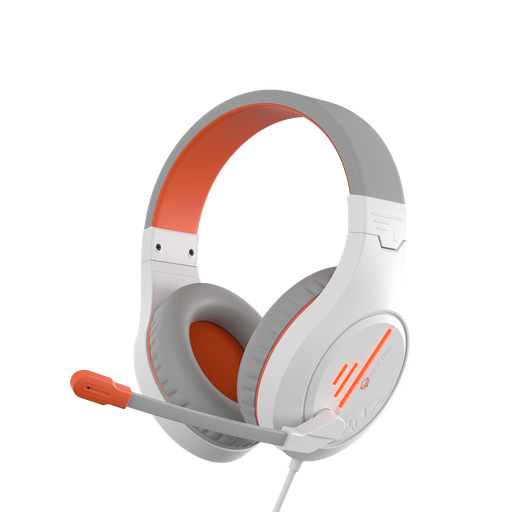 [MET-GAM-HYM-MTHP021WO-WH-121] Meetion MT-HP021 Gaming Headset - 3.5mm Audio / USB RGB / White + Orange