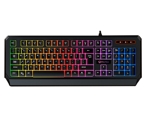 [MET-GAM-KYM-K9320-BK-121] Meetion K9320 Rainbow Backlit Gaming Keyboard - USB / LED / Black