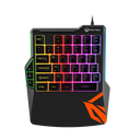 Meetion KB015 One-Hand Rainbow Gaming Keyboard - USB / LED / Black