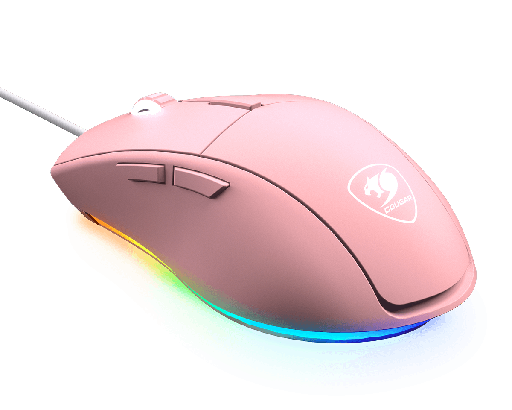[COU-GAM-KYM-MINOSXTPINK-PK-221] Cougar Minos XT Mouse Gaming para Entusiastas - Tecnología UIX / 4000DPI / USB / RGB / Rosado