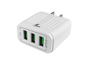 Xtech XTC-203 3-USB Wall Charger - 110-220VAC / 3.1A