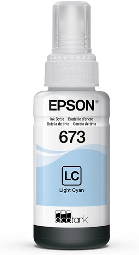 [EPS-PRT-INK-T673LC-NA-321] Epson T673 Botella de Tinta - Cian Claro