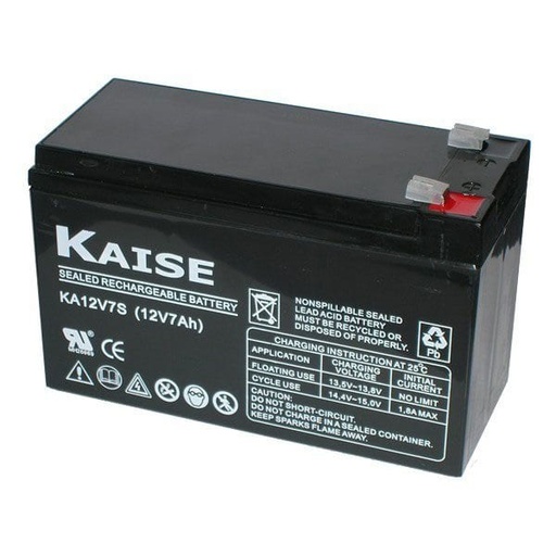[KAI-UPS-BAT-KB1270-BK-321] KAISE KB1270 Bateria de Reemplazo 12V7.0Ah - Black